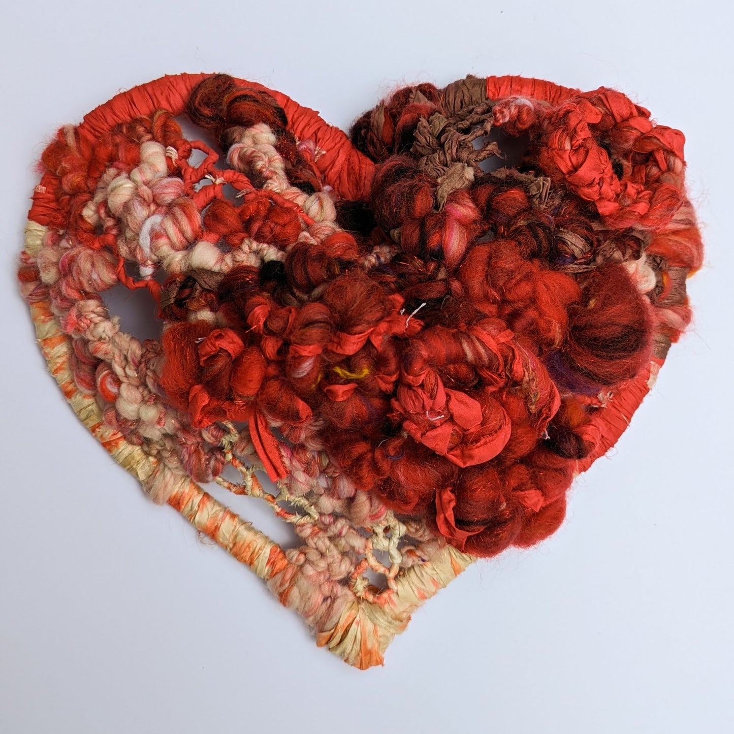 Heartbeat #4 - Bleeding Heart Woven Wall Sculpture