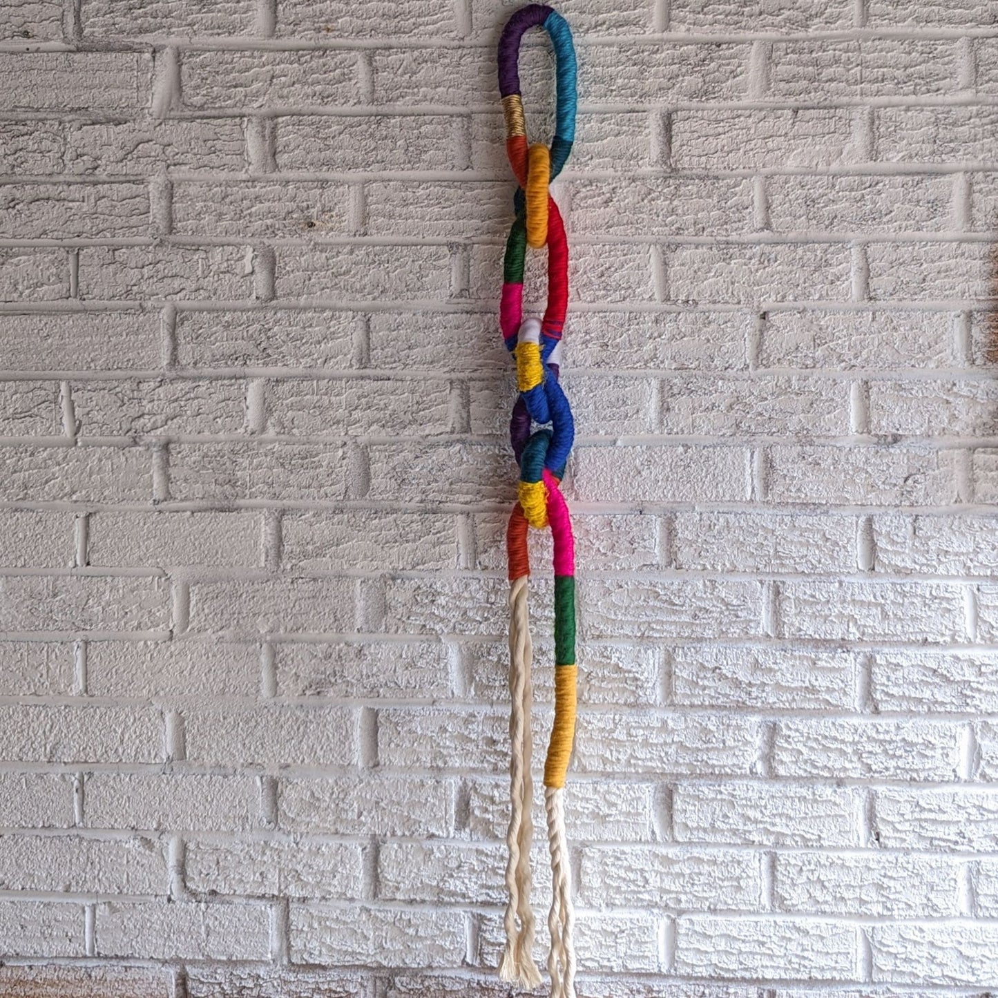Knotted Wall Hanging - Rainbow Bright